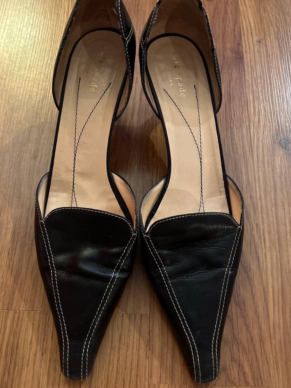 Vintage Kate Spade Italian Leather D’Orsay Pointed Heels Sz 10B